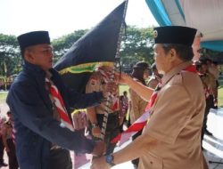 Dollah Mando Lepas 33 Anggota Pramuka Sidrap ke Raimuna Nasional