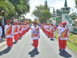 81 Barisan Pelajar di Maritengngae Gerak Jalan Indah Sambut HUT ke-78 RI