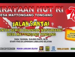Pemdes Mattongan-Tongan gelar jalan santai dan perlombaan tingkat desa mattongang-Tongang