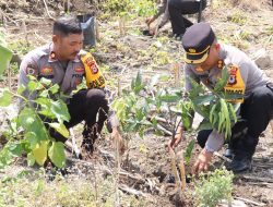 Selaraskan Program Penghijauan Kapolri, Polres Soppeng Tanam Pohon Serentak