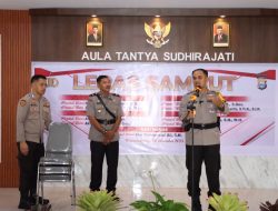 Polres Soppeng Gelar Kenal Pamit Pejabat Kabag SDM, Kasat Lantas, Kasat Intelkam, Kapolsek Lilirilau dan Kasie Humas
