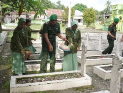 Hari Juangg TNI AD, Kodim 1419/Enrekang Gelar Upacara Penghormatan Dan Ziarah Rombomgan Di TMP Massenrempulu