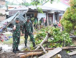 Dandim 1419 Bersama Baznas Meninjau Lokasi Kena Bencana Serta Memberikan Bantuan Sembako