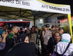 Polres Soppeng terjungkan 80 Personil pengamanan pemberangkatan  Calong Jemaha Haji yang berkumpul dilapangan Gasis Watan Soppeng