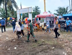 Personil Polsek Sukamaju Amankan Pesta Panen dan Uji Ketangkasan Motor Ojek Gabah di HUT Desa Sidoraharjo ke-52
