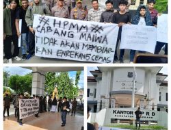 Aksi Demo Massa HPMM Maiwa Mendapat Pengawalan Ketat Dari Pihak Polres Enrekang