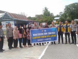 Sat Lantas polres Luwu utara dampingi tim Subdit Kamsel Polda Sulsel Tinjau Kampung Tertib Lalu Lintas