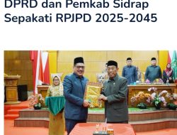 DPRD dan Pemkab Sidrap Sepakati RPJPD 2025-2045