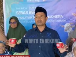 Mitratel dan BAZNAS RI Bagikan Daging Kurban Kaleng di Enrekang