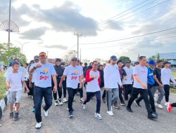 Jalan Sehat Semarakkan Hari Jadi Provinsi Sulsel ke-355 Digelar di Kabupaten Sidrap, Dihadiri Lettu Inf Ratno, S.Sos., Mewakili Dandim