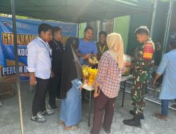 Kodim 1420/Sidrap Gelar Pasar Murah Dengan Membagaikan Sejumlah Bahan Pokok
