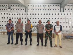 Polres Gowa Bersama TNI Perketat Pengamanan Gudang Logistik KPU Gowa