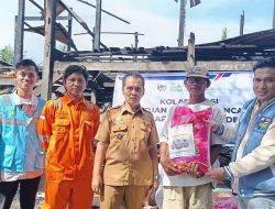 Kolaborasi PT PLN Indonesia Power dan KNPI barru peduli dan membantu korban kebakaran di desa madello kecamatan balusu