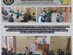 Meskipun Hari Libur, Lapas Kelas IIA Parepare Tetap Melaksanakan Kegiatan Pembelajaran Iqro Tajwid Dan Tahsin Kepada WBP Bekerjasama Dengan Kantor Kementerian Agama Kota Parepare.