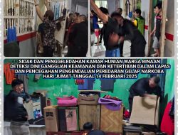 Cegah Pengendalian Dan Peredaran Narkoba, Lapas IIA Parepare Kembali Gelar Razia Dan Penggeledahan Blok Hunian Warga Binaan.