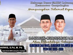 Keluarga Besar SMKN Labuang,Kecamatan Campalagian,Kabupaten Polman,Mengucapkan Selamat Atas Dilantiknya Dr.H.Suhardi Duka Bersama Mayjen(Purn)TNI Salim,S.Mengga Sebagai Gubernur Dan Wakil Gubernur Sulbar,Periode 2025-2030.