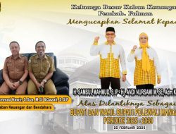 Keluarga Besar Kaban Keuangan Pemkab  Polman,Mengucapkan Selamat Atas Dilantiknya H.Samsul Mahmud,S,IP Dengan Andi Nursami Masdar,SE.,Adm,KP