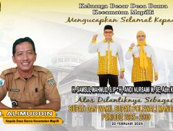 Keluarga Besar Desa Bonra,Kecamatan Mapilli,Mengucapkan Selamat Atas Dilantiknya H.Samsul Mahmud,S,IP Dengan Andi Nursami Masdar,SE.,Adm,KP