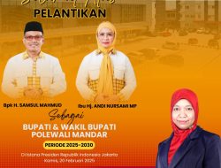 Keluarga Besar Rumah Sakit Umum Daerah(RSUD)Hajja Andi Depu Polewali,Kabupaten Polman,Mengucapkan Selamat Atas Dilantiknya H.Samsul Mahmud,S,IP Bersama Hj.Andi Nursami Masdar,SE.Adm.KP Sebagai Bupati Polman,Periode,2025-2030