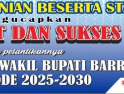 Dinas Pertanian Kab. Barru Mengucapkan Selamat dan Sukses atas pelantikan Andi Ina Kartikasari SH.M.Si (Bupati Barru) DR.Ir. Abustan M.Si (Wakil Bupati) Priode 2025 – 2030.