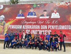 Damkar Sidrap Sabet Emas di Ladder Pitching, Juara Umum Kedua NFSC 2025