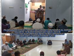Dibalik Jeruji Besi, WBP Lapas IIA Parepare Beserta Kalapas Khatamankan 30 Juz Al-Qur’an Menjelang Hari Raya Idul Fitri 1446 H
