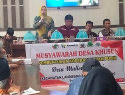Pembentukan Koperasi Merah Putih di Desa Mallongilongi Kecamatan Lanrisan Kabupaten Pinrang Berlangsung Khidmat