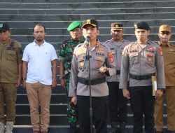 POLRES SOPPENG GELAR APEL PENGECEKAN PERSONIL JELANG MALAM TAKBIRAN IDUL ADHA 1446 H / 2025