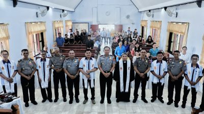 PERERAT TOLERANSI DAN JAGA KERUKUNAN, KAPOLRES BARRU GELAR MINGGU KASIH BERSAMA JEMAAT GEREJA TORAJA