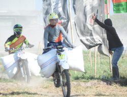 Balapan Ojek Gabah Meriahkan Pesta Panen di Batu Lappa Sidrap