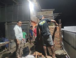 Babinsa Desa Buae Serma Laka Memimpin Kegiatan Lembur Pembangunan Sumur Bor di Dusun 2