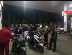 Mengawal keamanan, Koramil 1420-03 Maritengngae lakukan patroli malam