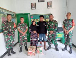 Koramil 1420-01/Pancalautang Menyalurkan Bantuan Sembako kepada Masyarakat Kurang Mampu