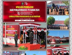 Lapas IIA Parepare Dan Kantor Imigrasi Kelas II TPI Parepare Gelar Upacara Bersama Peringatan Hari Pengayoman Ke-79 Tahun 2024.