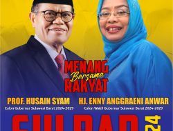 PHS-Enny di Jawadlkan Mendaftar di KPU Provinsi Sulbar 29 Agustus 2024