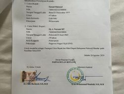 Pasangan H.Samsul Mahmud -A.Nusami Masdar, Resmi Menerima  Rekomendasi B1-KWK Dari Parpol Bulan Bintang