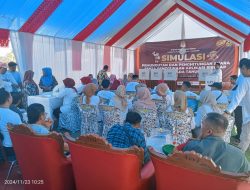 Kapolsek Tinambung Hadiri Simulasi Pemungutan dan Perhitungan Suara, serta Penggunaan Aplikasi Sirekap pada Pilkada 2024