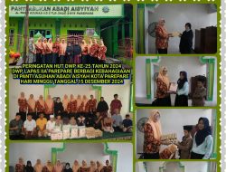 Dharma Wanita Persatuan Lapas IIA Parepare Peringati HUT DWP Ke-25 Tahun 2924 Dengan Berbagi Kasih Anjang Sana Di Panti Asuhan Abadi Aisyiyah.