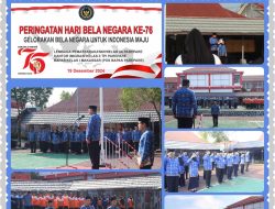 Antusias WBP Lapas Parepare Mengikuti Upacara Bendera Peringatan Hari Bela Negara Ke-76 Tahun 2024.