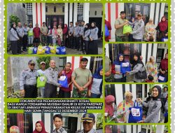 Lapas Kelas IIA Parepare Salurkan Bantuan Sosial Untuk Warga Terdampak Banjir di Sekitar Lapas.  
