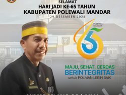 Keluarga Besar Dinas Kelautan dan Perikanan Mengcapkan HUT Polman Ke-65 Tahun 2024