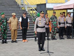 Kapolres Soppeng Pimpin Apel Pengecekan Persiapan Pengamanan Malam Tahun Baru 2025