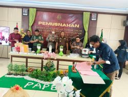 Kejari Pinrang Musnahkan Barang Bukti 40 Perkara, Termasuk 301 Gram Sabu Dan Uang Palsu