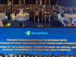 Bupati Polman Bersama Direktur RSUD Hj.A.Depu Melakukan Penanda Tanganan Sinergitas  Pemerintah Pusat Dan Daerah Untuk Pemerataan Layanan Kesehatan