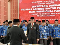 Bupati Polman Lantik Nursaid Sebagai Sekda,Dan 79 Pejabat Eselon III Dan IV,Bupati Tekankan Loyalitas 