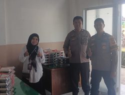 Polres Soppeng Dampingi Pembagian Makanan Gratis di SMA Negeri 7 Lilirilau