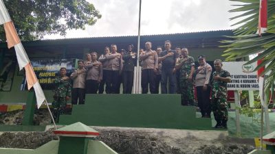 Aksi Solidaritas, Polsek Bacukiki Sambangi Koramil 1405/03, Beri Ucapan Selamat HUT TNI ke-80