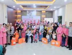 Bhayangkari Polres Barru Peduli Pengentasan Stunting dalam rangka memperingati Hari Anak Sedunia.