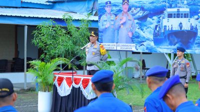 Kapolda Sulsel Pimpin Apel Bersama Personel Ditpolairud Polda Sulsel
