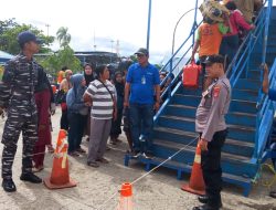 KM Bukit Siguntang Bertolak ke Balikpapan, Polsek KPN dan Pihak Terkait Lakukan Pengamanan